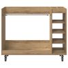 vidaXL Golf Cabinet with Wheel Plain Artisan Oak 120 x 45 x 98 cm