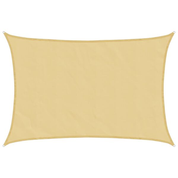 vidaXL Sun Shade Sail Sand 2.5x2 m 100% Polyester Oxford
