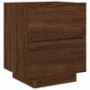 vidaXL Bedside Cabinets with LED Lights 2 pcs Brown Oak Engineered Wood