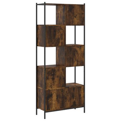 vidaXL Bookcase Smoked Oak 72x28x172 cm Engineered Wood