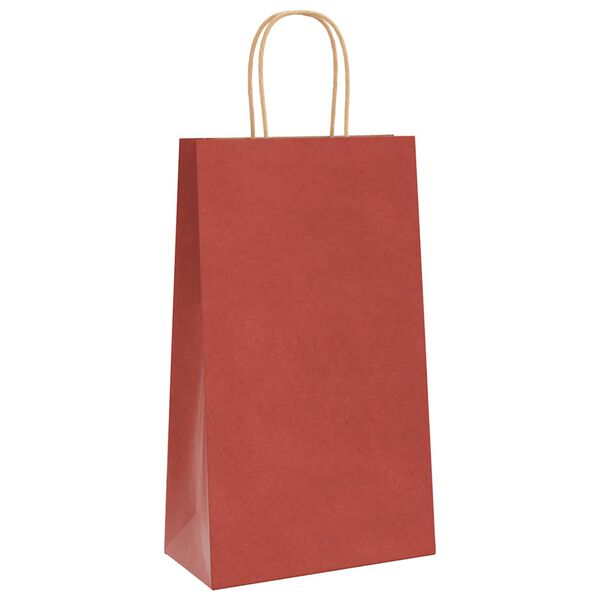 vidaXL Paper Bags 50 pcs with Handles Red 21x11x36 cm