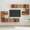 vidaXL TV Units Wall-mounted 4 pcs Old Wood Engineered wood