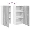 vidaXL Hanging Cabinet Grey Sonoma and White 50 x 31 x 100 cm