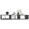 vidaXL Wall Shelf High Gloss Grey 102x30x17 cm Engineered Wood