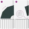 vidaXL Balcony Privacy Screen Dark Green 115 x 115 cm Polyester