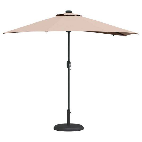 vidaXL Garden Parasol Taupe 294 x 150 x 223 cm Fabric