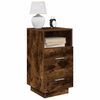 vidaXL Bedside Cabinet with 2 Drawers Smoked Oak 36x36x68 cm
