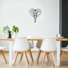 Homemania Wall Decoration Elephant 45x52 cm Steel Black