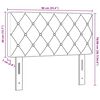 vidaXL Headboard with Headboard Black 90 cm Faux Leather