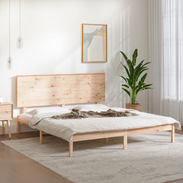 vidaXL Bed Frame without Mattress 150x200 cm King Size Solid Wood