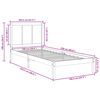 vidaXL Extra Long Bed Frame without Mattress 100x220 cm Solid Wood