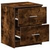 vidaXL Bedside Cabinets 2 pcs with 2 Drawers Smoked Oak 40x36x50 cm