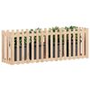 vidaXL Garden Raised Bed with Fence Design 200x50x70 cm Solid Wood Pine