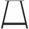 vidaXL Dining Table Legs A-Shaped 2 pcs Black&nbsp;80x(72-73) cm Steel