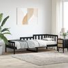 vidaXL Day Bed without Mattress Black 90x190 cm Single Solid Wood Pine