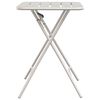vidaXL Garden Table Folding Beige 55 x 55 x 73 cm Powder-coated Steel