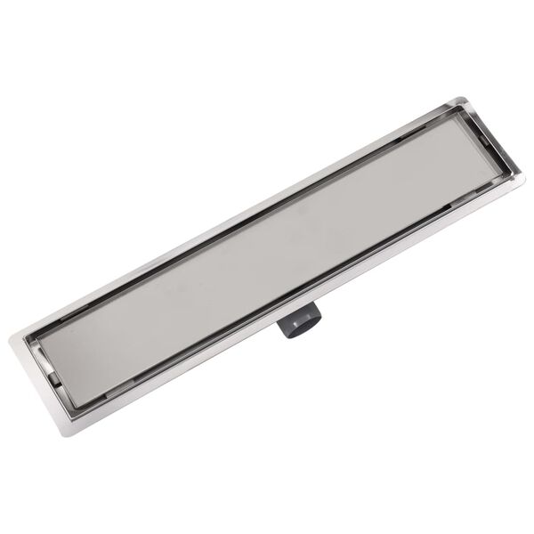 vidaXL Linear Shower Drain 630x140 mm Stainless Steel
