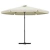 vidaXL Garden Parasol with Steel Pole 300 cm Sand White