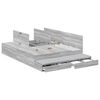 vidaXL Storage Bed Frame Grey Sonoma 150 cm Engineered Wood