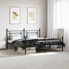 vidaXL Metal Bed Frame without Mattress with Footboard Black 183x213cm