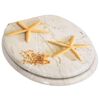 vidaXL WC Toilet Seats 2 pcs with Soft Close Lids MDF Starfish Design