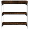 vidaXL Console Table with Shelves Smoked Oak 75x30x80 cm