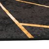 vidaXL Rug Washable Black and Gold 190x300 cm