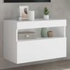 vidaXL TV Wall Cabinet with LED Lights White 60x30x40 cm