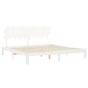 vidaXL Bed Frame without Mattress White 200x200 cm Solid Wood Pine