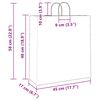 vidaXL Paper Bags 250 pcs with Handles White 45x17x48 cm