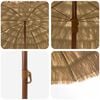 vidaXL Beach Parasol Natural 205 x 205 x 210 cm Polyester and Steel