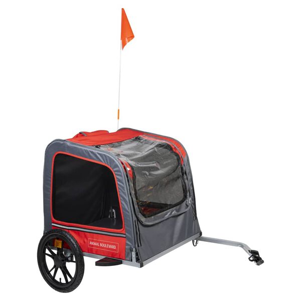 Animal Boulevard Pet Bike Trailer L 130x80x90 cm Red and Grey