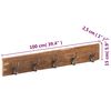 vidaXL Hall Hanger with 5 Hooks 100x2.5x15 cm Solid Reclaimed Wood
