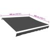 vidaXL Awning Top Sunshade Canvas Anthracite 400x300 cm