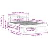 vidaXL Bed Frame with Headboard Wax Brown 150 x 200 cm Solid Pine Wood