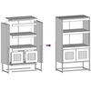 vidaXL Highboard Pink 68x39x123 cm Steel