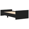 vidaXL Bed Frame without Mattress Black Oak 90x190 cm Engineered Wood
