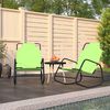 vidaXL Rocking Sun Loungers 2 pcs Green Steel and Textilene