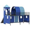 vidaXL Kids'Loft Bed Frame Black and Blue 90 x 200 cm Metal