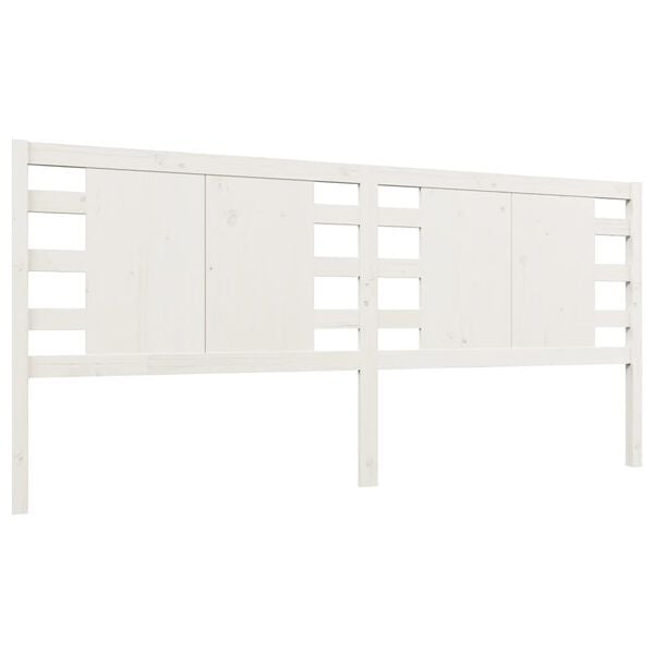 vidaXL Headboard White 186x4x100 cm Solid Wood Pine