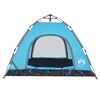 vidaXL Camping Tent 3-Person Blue Quick Release