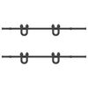vidaXL Sliding Door Hardware Kit 366 cm Steel Black