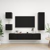 vidaXL 5 Piece TV Cabinet Set Black Engineered Wood