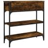 vidaXL Console Table Smoked Oak 72,5x25x75 cm Engineered Wood