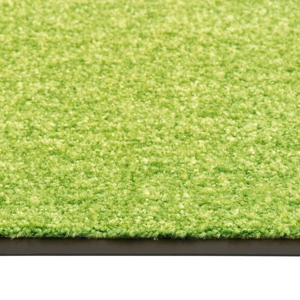 vidaXL Doormat Washable Green 90x150 cm