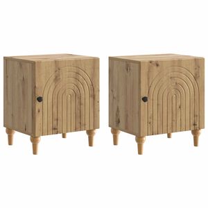vidaXL Bedside Cabinet 2 pcs Artisan Oak 43 x 34.5 x 50 cm