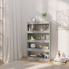 vidaXL Book Cabinet/Room Divider Grey Sonoma 80x30x135 cm Engineered Wood