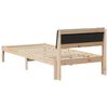 vidaXL Bed frame Brown and dark grey 90 x 190 cm Solid pine wood