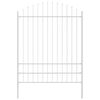 vidaXL Garden Fence 6 pcs White 170 x 225 cm Powder-Coated Steel