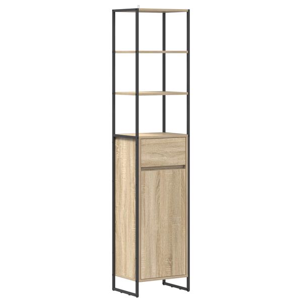 vidaXL Bathroom Cabinet Sonoma 40 x 30 x 180 cm Engineered Wood